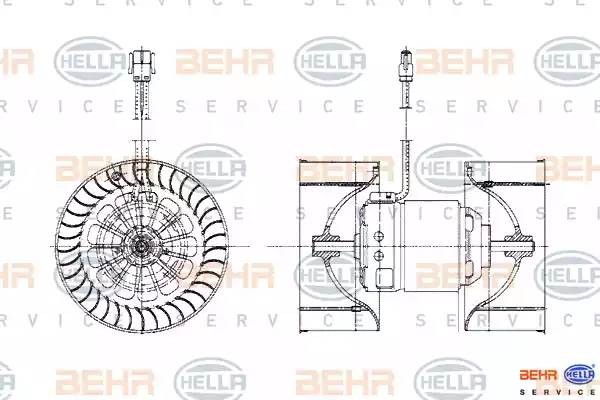 Электродвигатель, вентиляция салона 8EW 009 159-201 HELLA