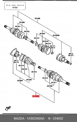 Деталь 1A5025600A MAZDA