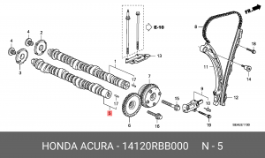 Распредвал 14120RBB000 HONDA