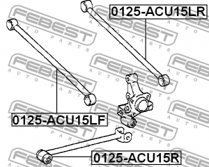Рычаг подвески 0125-ACU15LR FEBEST