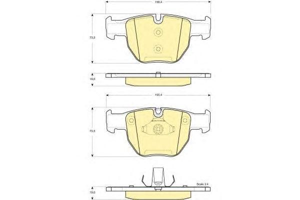 Комплект тормозных колодок, диско 6115262 GIRLING