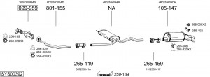 Средний глушитель выхлопных газов 284325 BOSAL