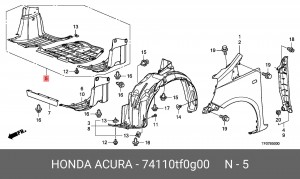 Деталь 74110TF0G00 HONDA