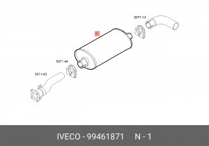 Система выпуска ОГ 99461871 IVECO