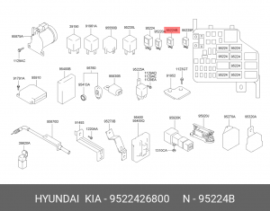 Реле противотуманной фары 9522426800 HYUNDAI KIA