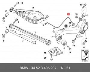 Датчик, частота вращения колеса 34 52 3 405 907 BMW