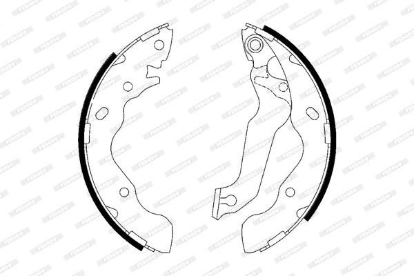 Комплект тормозных колодок FSB607 FERODO