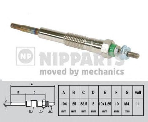 Свеча накаливания J5712013 H B JAKOPARTS NIPPARTS