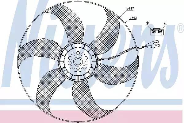 Вентилятор, конденсатор кондиционера 85403 NISSENS