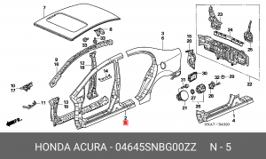 Панель кузова 04645SNBG00ZZ HONDA