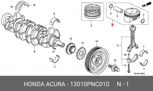 Поршень ДВС 13010PNC010 HONDA
