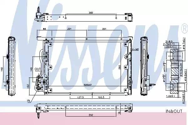 Конденсатор, кондиционер 94407 NISSENS