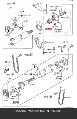 Подшипник опоры карданного вала W00225150 MAZDA