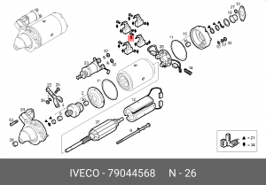 Кронштейн, угольная щетка 79044568 IVECO