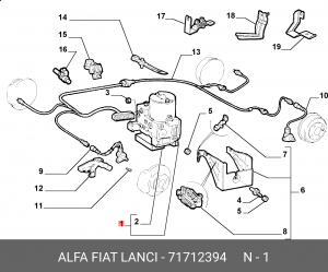 Гидроагрегат, тормозная система 71712394 ALFA FIAT LANCIA