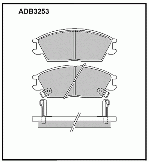 Колодки тормозные дисковые ADB3253 ALLIED NIPPON