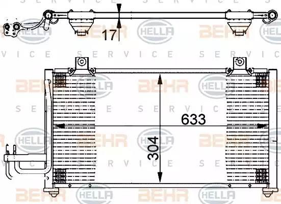 Конденсатор, кондиционер 8FC 351 302-131 HELLA