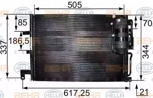 Конденсатор, кондиционер 8FC351036071 HELLA