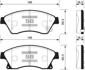 Колодки тормозные дисковые SP1362 SANGSIN