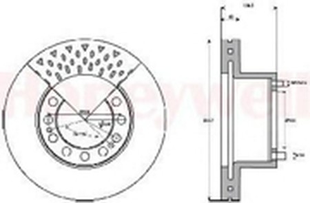 Тормозной диск 569109B BENDIX JURID