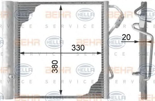 Конденсатор, кондиционер 8FC351301271 HELLA