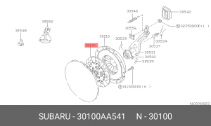 Диск сцепления 30100AA541 SUBARU