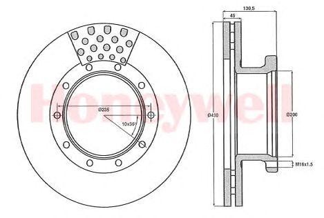 Тормозной диск 567800B BENDIX JURID