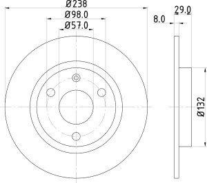 Тормозной диск MDC401 MINTEX