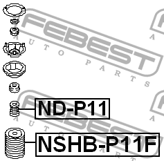 Пыльник амортизатора подвески NSHB-P11F FEBEST
