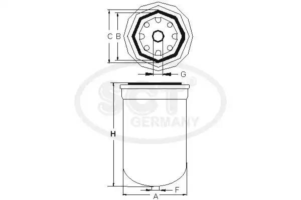 Топливный фильтр ST316 SCT