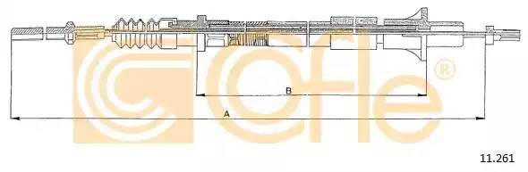 Трос сцепления 11261 COFLE