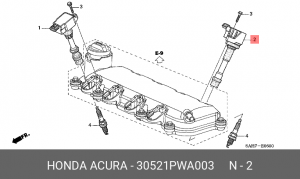 Катушка зажигания 30521-PWA-003 HONDA