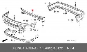 Носитель, буфер 71140ST3E01ZZ HONDA