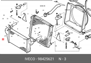 Интеркулер 98425621 IVECO