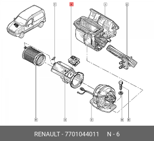 Сопротивление, вентилятор салона 7701044011 RENAULT