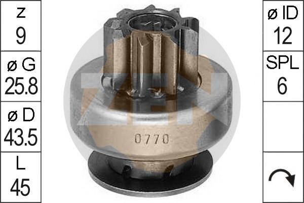 Бендикс стартера ZN0770 ZEN