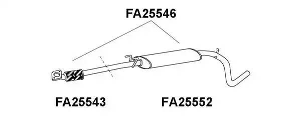 Предглушитель выхлопных газов FA25546 VENEPORTE