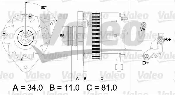Генератор 437111 VALEO PHC