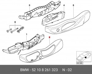 Накладка сиденья 52108261323 BMW