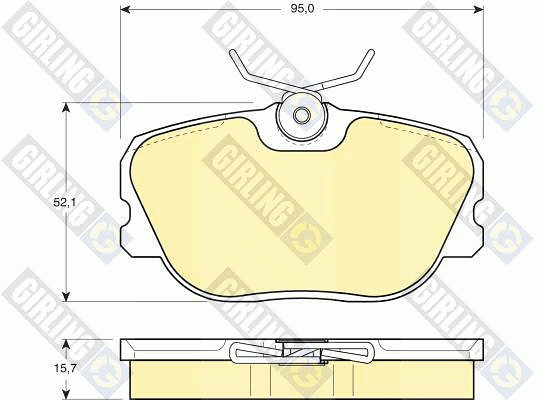 Комплект тормозных колодок, диско 6104931 GIRLING