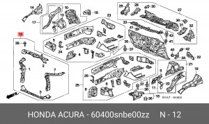 Панель передняя 60400SNBE00ZZ HONDA