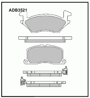 Колодки тормозные дисковые ADB3521 ALLIED NIPPON