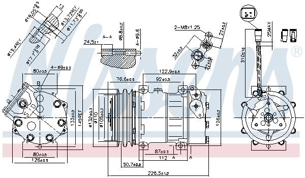 Конденсатор, кондиционер 94682 NISSENS