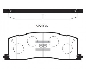 Колодки тормозные дисковые SP2036 SANGSIN