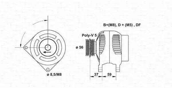 Генератор 943355027010 MAGNETI MARELLI