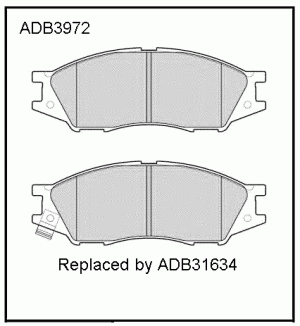 Колодки тормозные дисковые ADB3972 ALLIED NIPPON