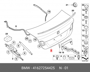 Дверь багажника 41 62 7 254 425 BMW
