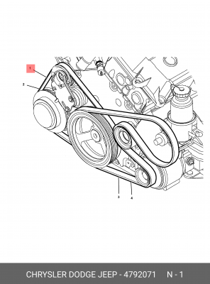 Поликлиновой ремень 4 7920 71 CHRYSLER