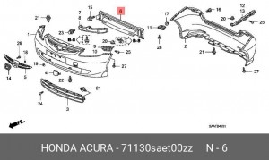 Усилитель бампера 71130SAET00ZZ HONDA