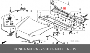 Форсунка стеклоомывателя 76810S9A003 HONDA